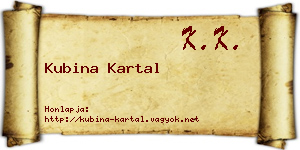 Kubina Kartal névjegykártya